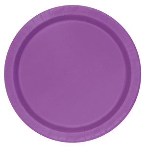 9" Pretty Purple Round Paper Plates