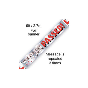 9ft Congratulations You’ve Passed Foil Banner