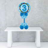 Age 3 Blue Foil Balloon Display