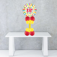 Age 12 Bright Foil Balloon Display