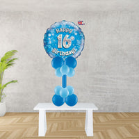 Age 16 Blue Holographic Foil Balloon Display