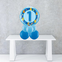 Age 1 Blue Foil Balloon Centrepiece