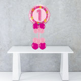 Age 1 Pink Foil Balloon Display