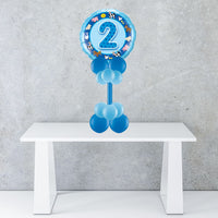 Age 2 Blue Foil Balloon Display