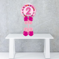 Age 2 Pink Foil Balloon Display