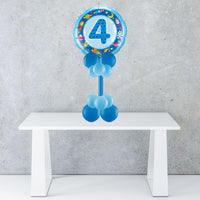 Age 4 Blue Foil Balloon Display