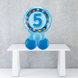 Age 5 Blue Foil Balloon Centrepiece