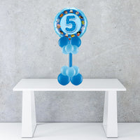 Age 5 Blue Foil Balloon Display