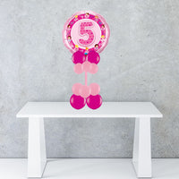 Age 5 Pink Foil Balloon Display