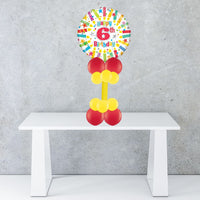 Age 6 Bright Foil Balloon Display