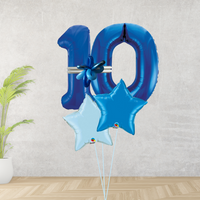 Age 10 Large Blue Double Number Display