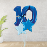 Age 10 Large Blue Double Number Display