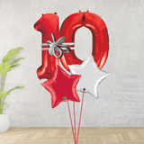 Age 10 Large Red Double Number Display