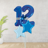 Age 12 Large Blue Double Number Display