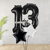 Age 13 Large Black Double Number Display