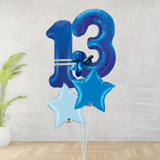 Age 13 Large Blue Double Number Display