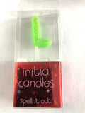 Mini Letter L Candle - Green