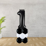 Black Number 1 Balloon Stack