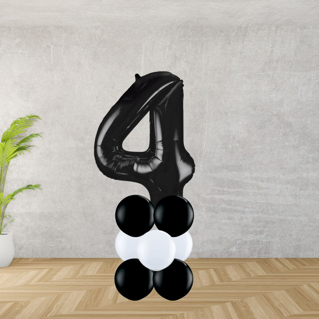 Floor Standing Black Number 4 Stack | The Wow Shop