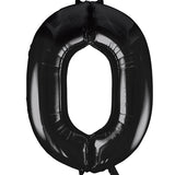 Large Black Number 0 Balloon By Unique