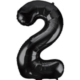 Large Black Number 2 Balloon By Unique