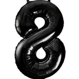 Large Black Number 8 Balloon By Unique
