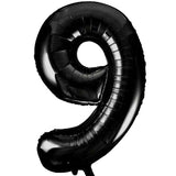 Large Black Number 9 Balloon By Unique