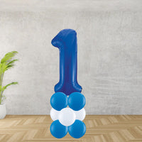 Blue Number 1 Balloon Stack
