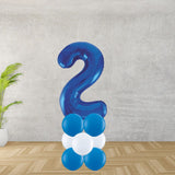 Blue Number 2 Balloon Stack