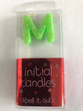 Mini Letter M Candle - Green