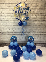 Blue Happy Birthday Package - WoW Balloons Direct