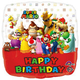 18" Mario Happy Birthday Group Foil Balloon