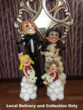 Deluxe Bride, Groom and Small Bridesmaids Figures