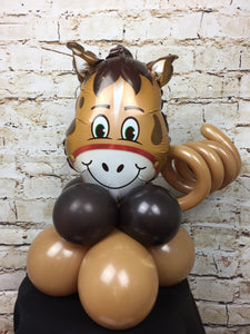 Small Animal Head On Balloon Base - Horse