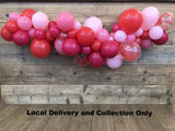 Organic Balloon Swag (Inflated) - Valentines Theme 2 Meter Length
