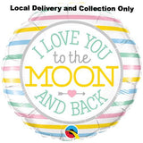 18" I Love You To The Moon And Back Foil Balloon