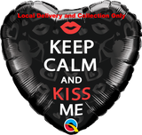 18" Keep Calm and Kiss Me Foil Balloon