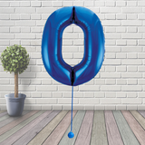 Large Blue Number 0 Balloon