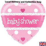 18" Baby Shower Pink Heart Foil Balloon