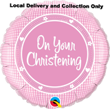 18" On Your Christening Girl Foil Balloon