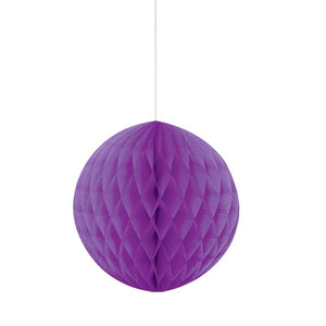 8 Inch Pretty Purple Honeycomb Tissue Paper Ball