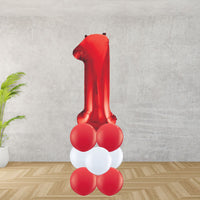 Red Number 1 Balloon Stack