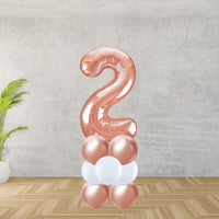 Rose Gold Number 2 Balloon stack