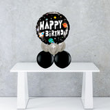 Space foil balloon centrepiece