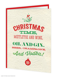 Christmas Time  Vodka Christmas card