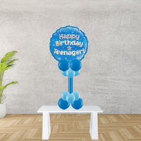 Teenager Blue Holographic Foil Balloon Display