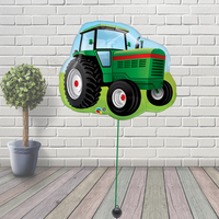 Green Tractor Shaped Balloon
