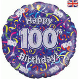 Age 100 Birthday Streamers Foil Balloon