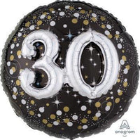 30 Large Round Foil Balloon - Pop Out 30
