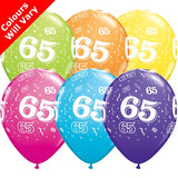 65-A-Round Tropical Assortment Latex Balloons (6 Pack)